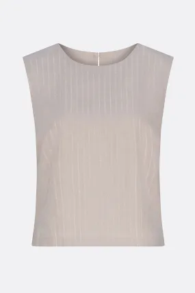 Alice Sleeveless Linen Top Grey