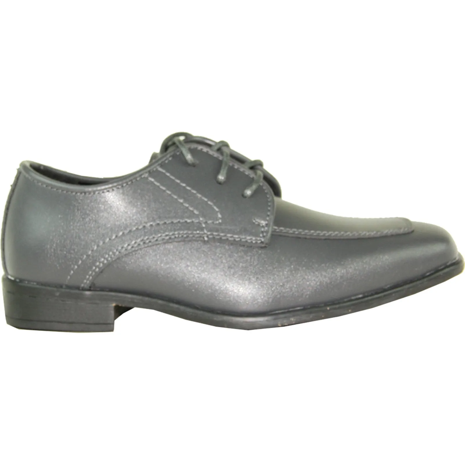 ALLURE MEN Boy AL01KID Dress Shoe Formal Tuxedo for Prom & Wedding and School Uniform Steel Grey