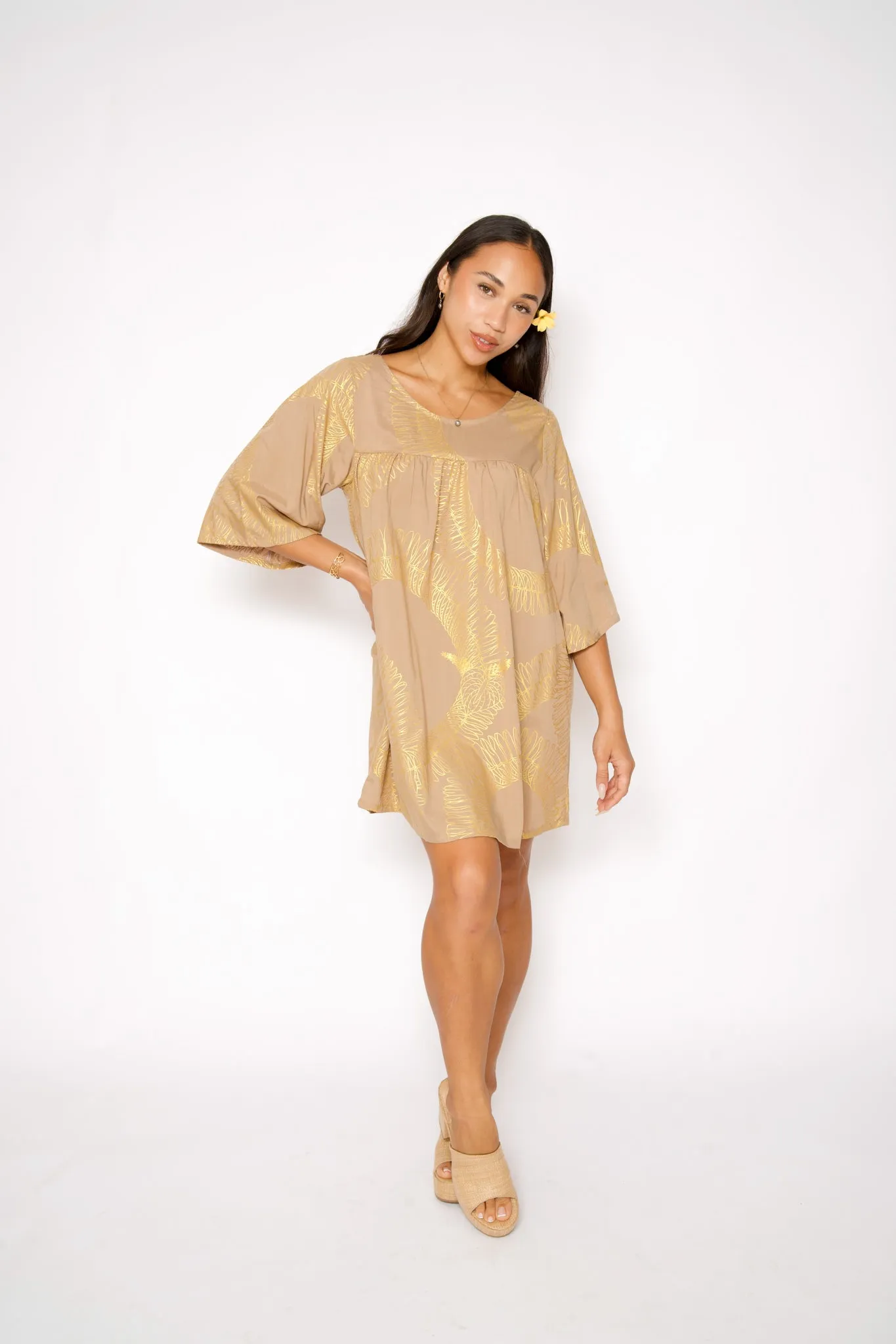 Babydoll Dress | Ginger Lei Metallic