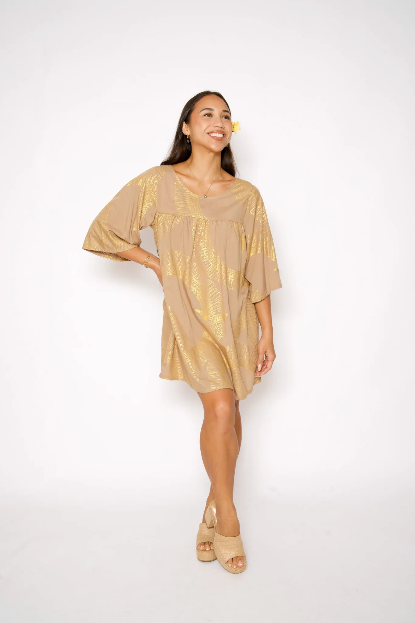 Babydoll Dress | Ginger Lei Metallic