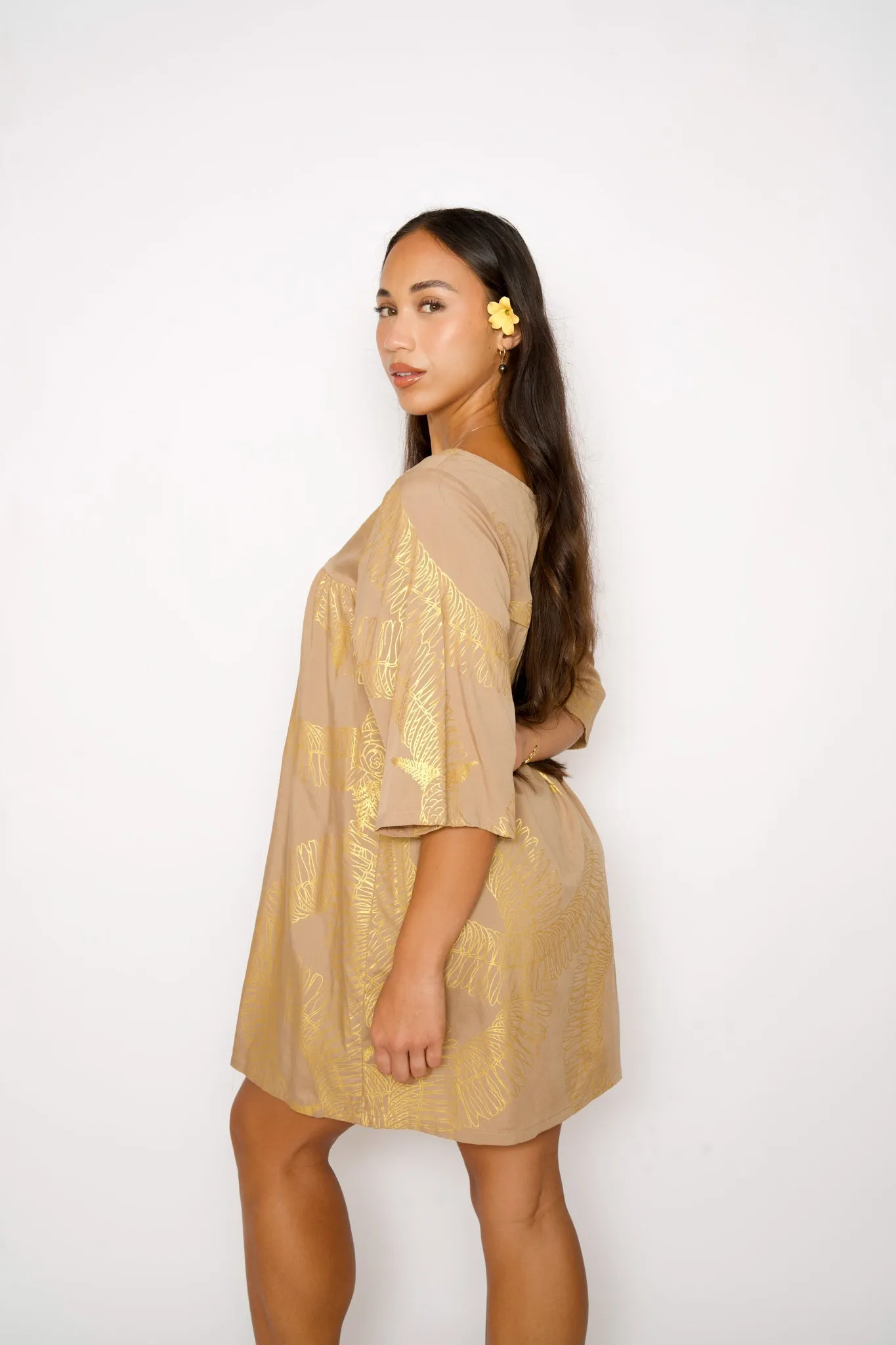 Babydoll Dress | Ginger Lei Metallic