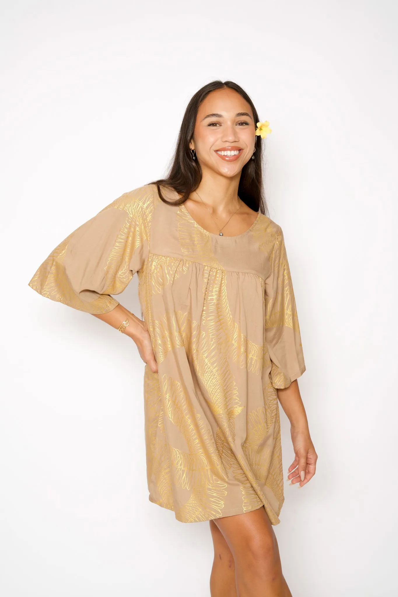 Babydoll Dress | Ginger Lei Metallic