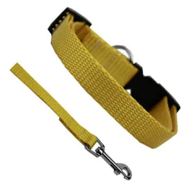 Basic Style Collar and Lead Set — Yellow