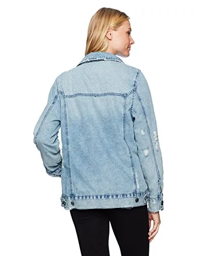 [blanknyc] Women's Faux Fur Collar Jacket, special snowflake, Medium