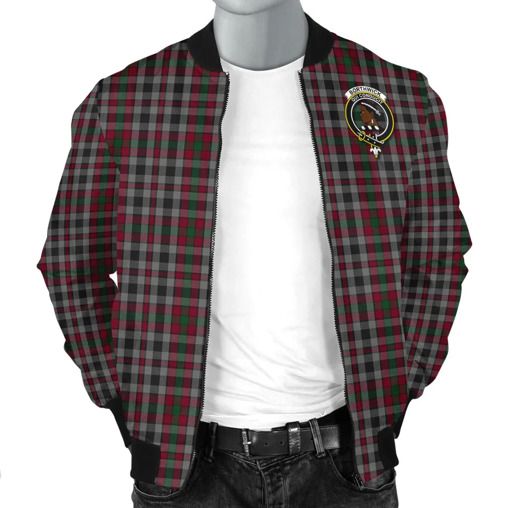 Borthwick Tartan Bomber Jacket with Family Crest
