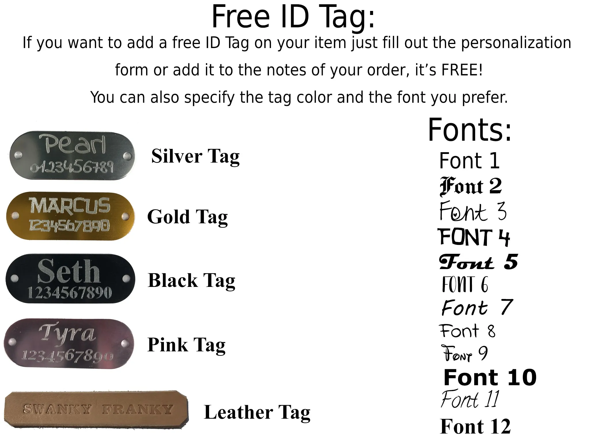 Classic Leather Dog Collars in 5 Colors