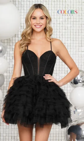 Colors Dress Short Party Dress 3343