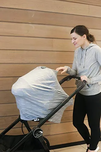 Copper Pearl Baby Car Seat Cover Canopy and Nursing Cover Multi-Use Stretchy 5 in 1 Gift"Dash"
