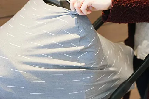 Copper Pearl Baby Car Seat Cover Canopy and Nursing Cover Multi-Use Stretchy 5 in 1 Gift"Dash"