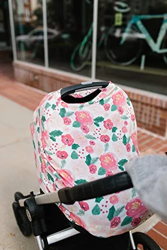 Copper Pearl Baby Car Seat Cover Canopy and Nursing Cover Multi-Use Stretchy 5 in 1 Gift"Holly" by Copper Pearl