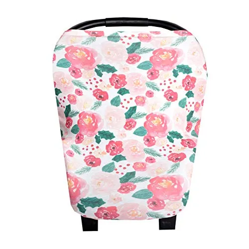Copper Pearl Baby Car Seat Cover Canopy and Nursing Cover Multi-Use Stretchy 5 in 1 Gift"Holly" by Copper Pearl