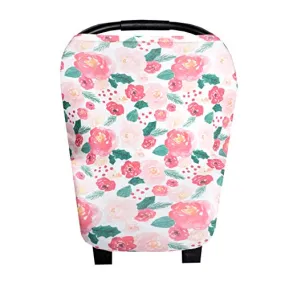 Copper Pearl Baby Car Seat Cover Canopy and Nursing Cover Multi-Use Stretchy 5 in 1 Gift"Holly" by Copper Pearl