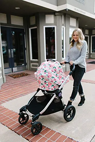 Copper Pearl Baby Car Seat Cover Canopy and Nursing Cover Multi-Use Stretchy 5 in 1 Gift"Holly" by Copper Pearl