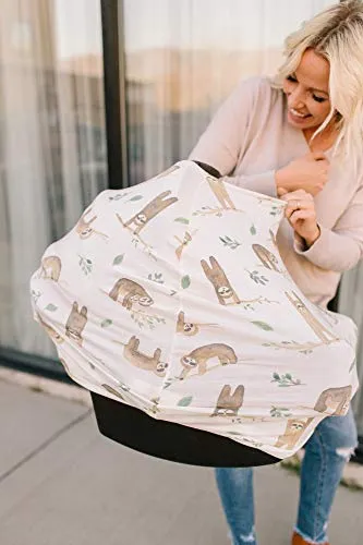 Copper Pearl Baby Car Seat Cover Canopy and Nursing Cover Multi-Use Stretchy 5 in 1 Gift"Noah", 4.8 Ounces