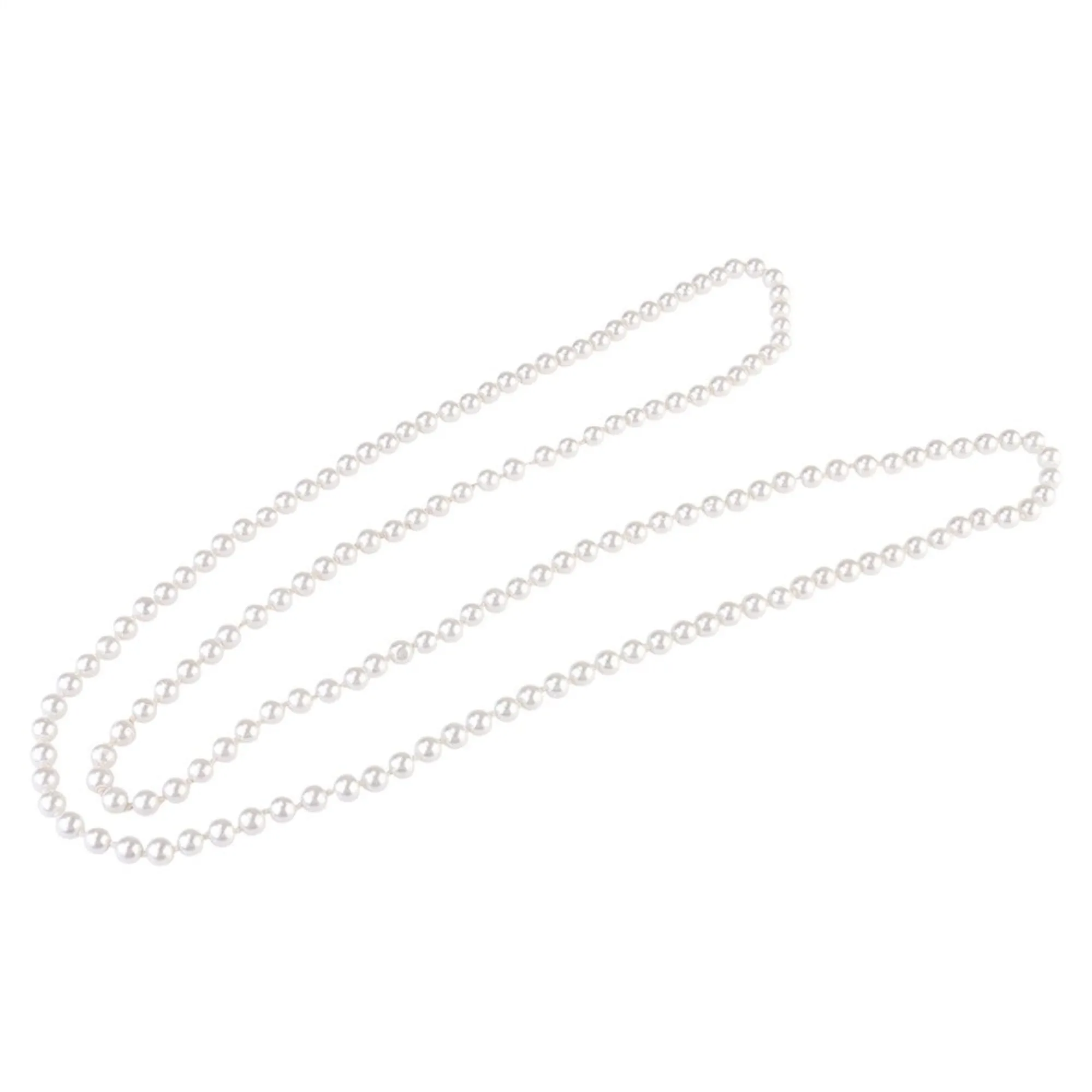 Designed in Paris SAM512B2 1.5M Imitation Pearl Necklace, White