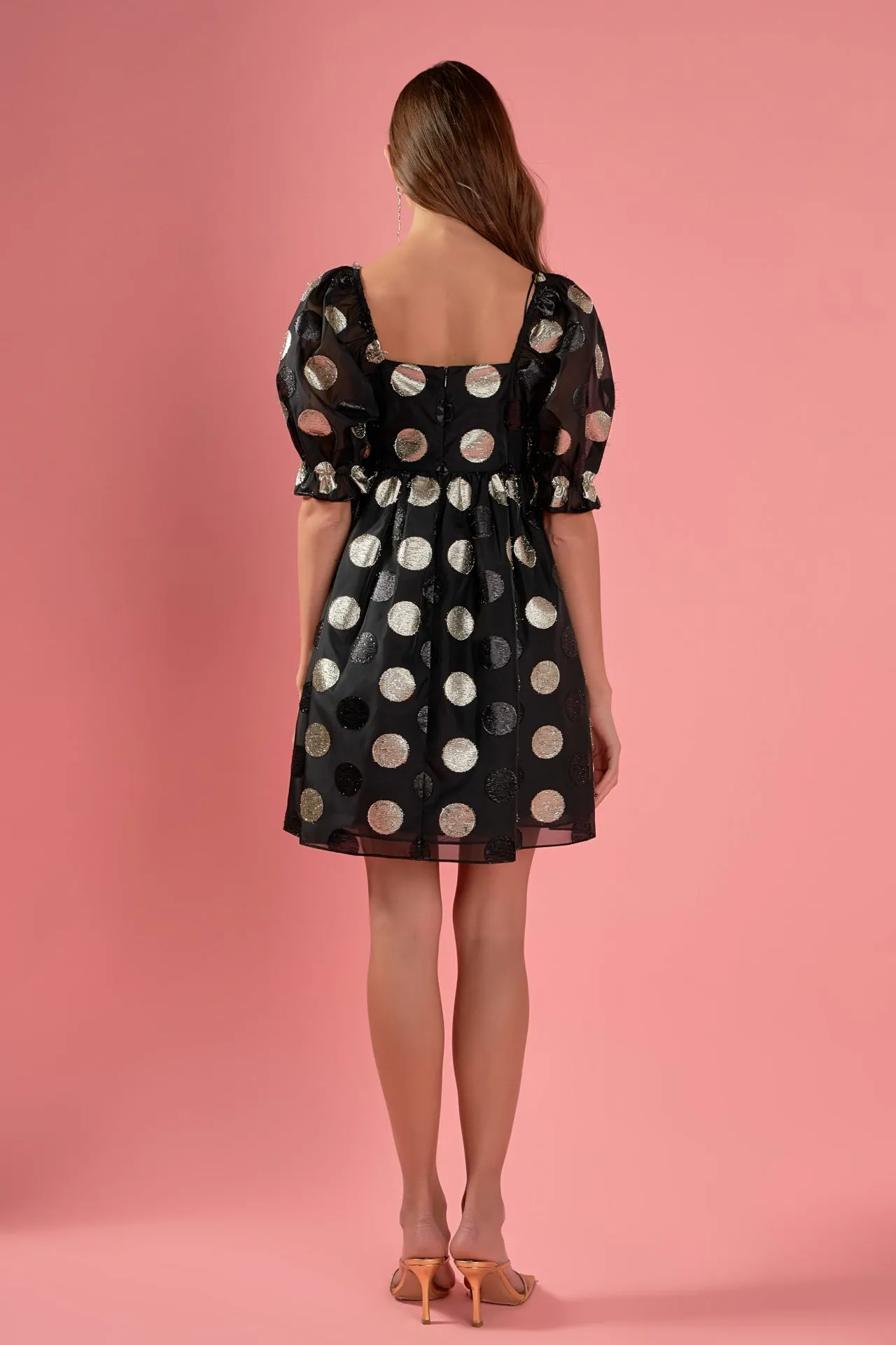 Dotted Organza Mini Dress