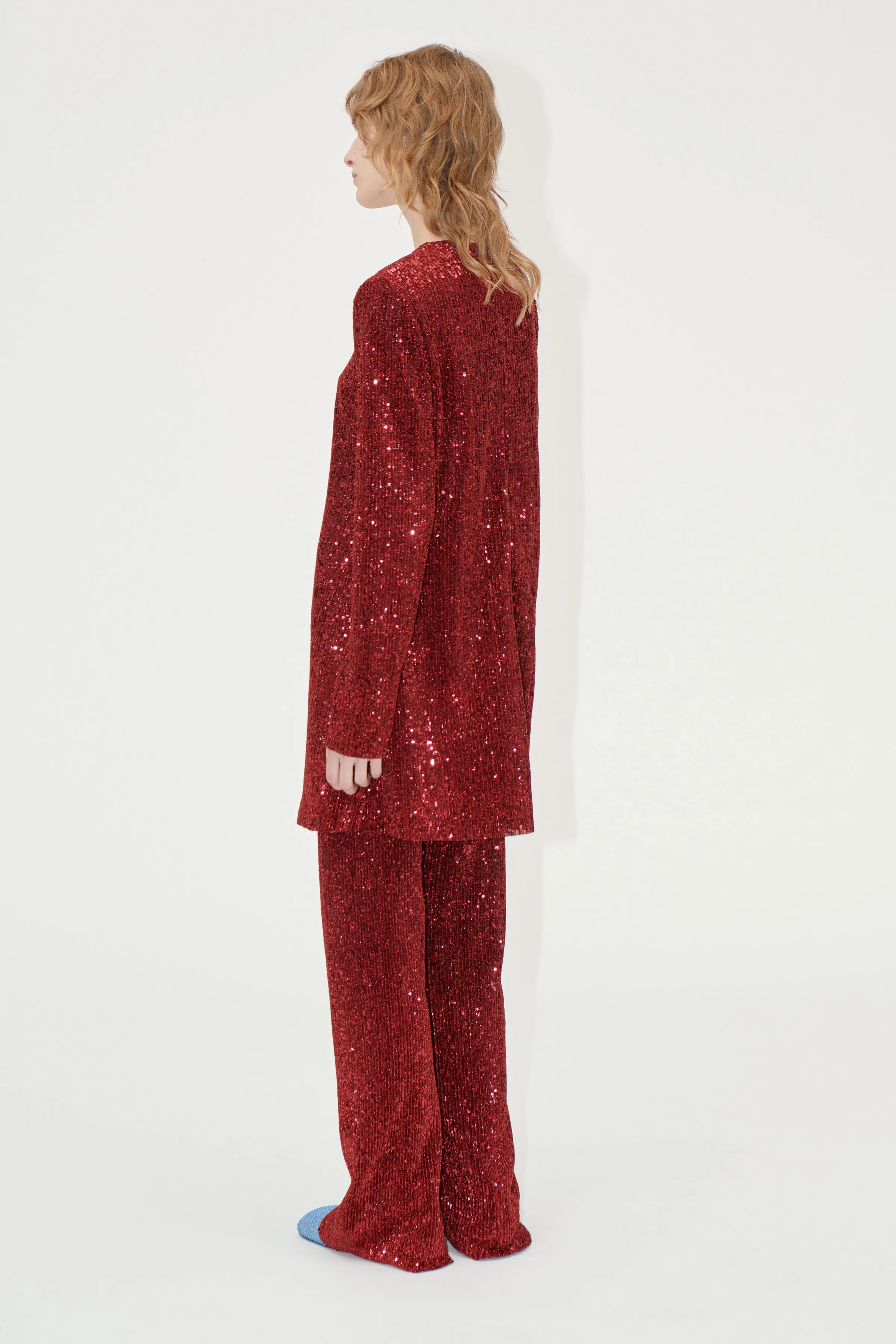 Fluid Short Dress - Bordeaux