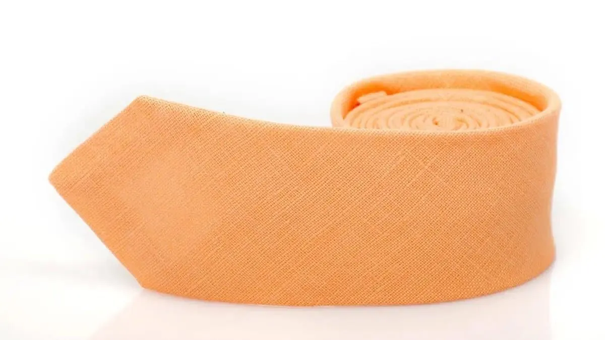 Handcrafted Peach Tie for Men - Elegant and Durable Design