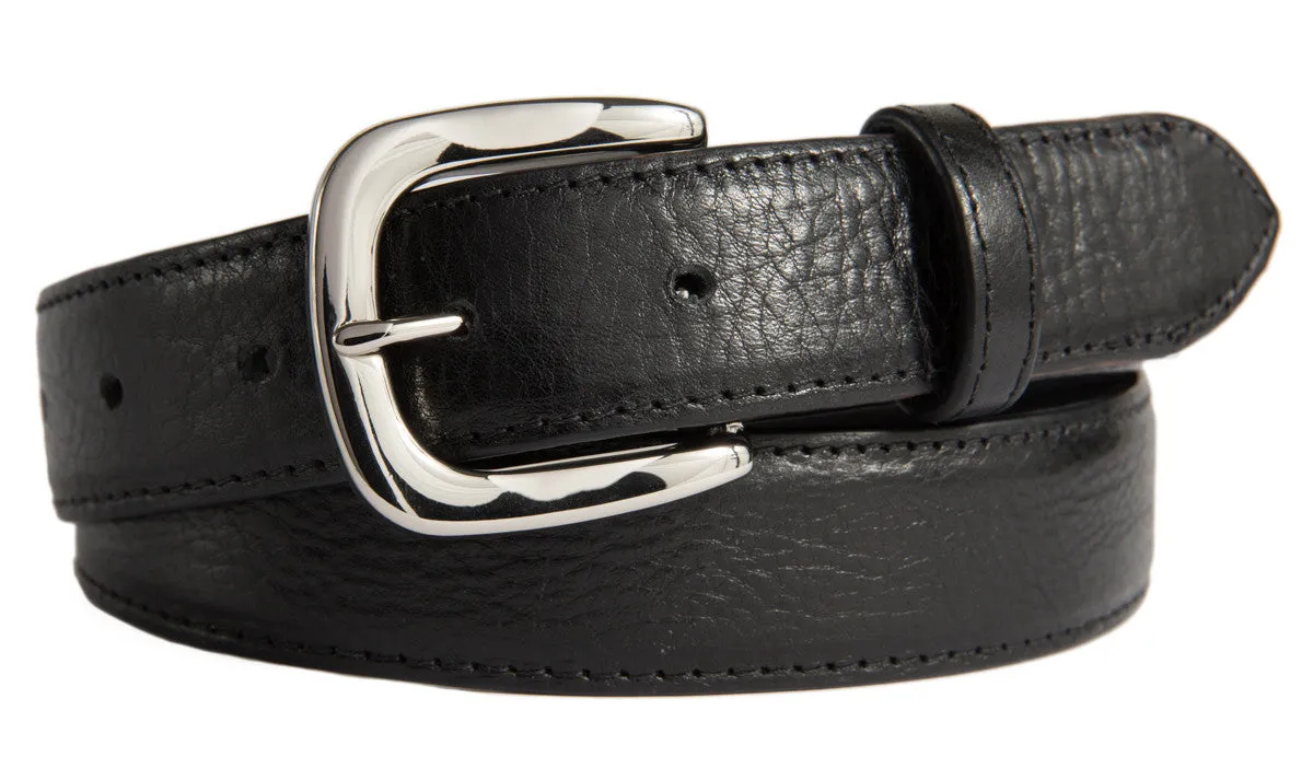Hudson Belt, (1.25") Shiny Silver Buckle