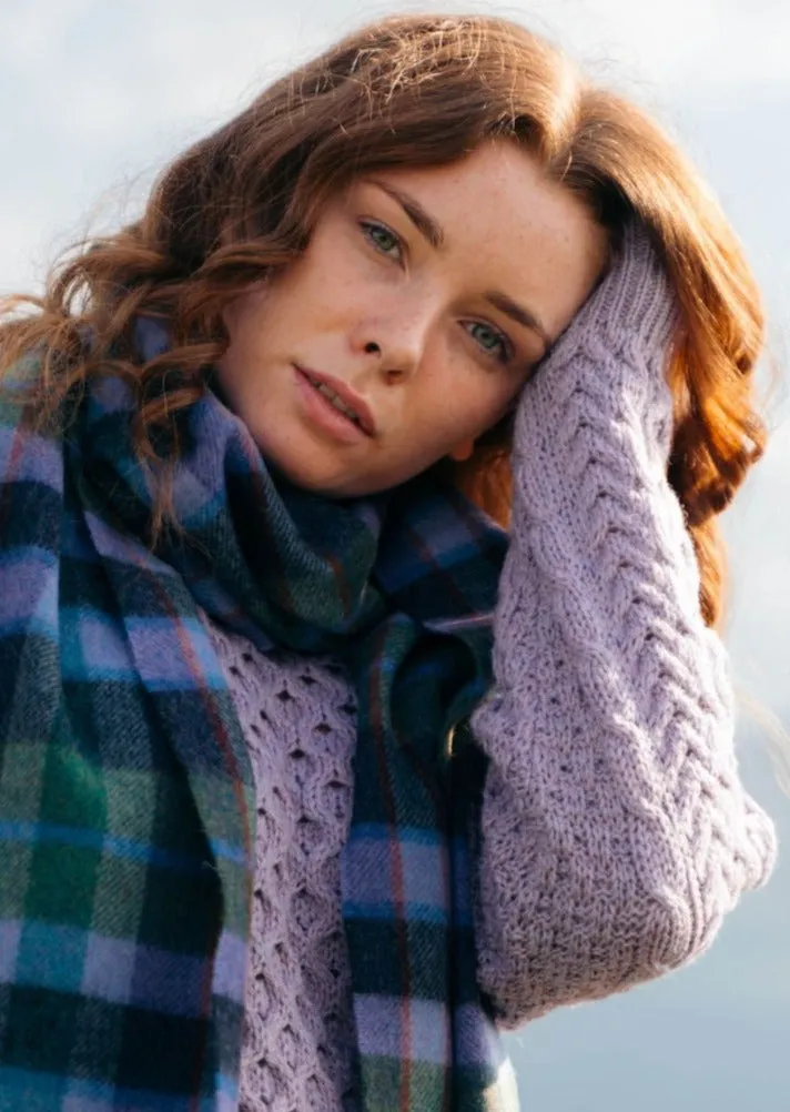 John Hanly Scarf | Denim Check
