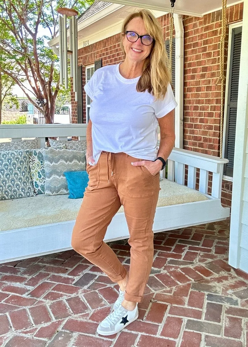 Judy Blue Jogger | High Waist | Camel