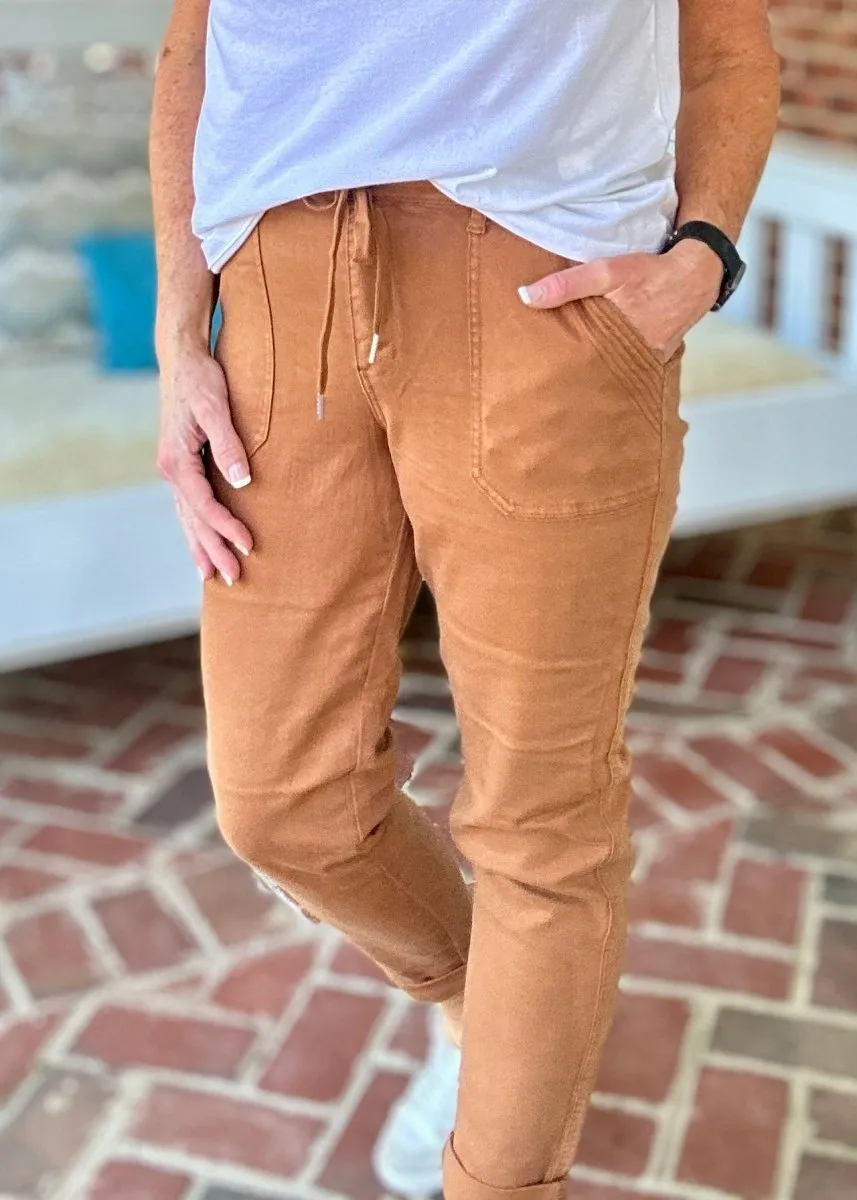 Judy Blue Jogger | High Waist | Camel