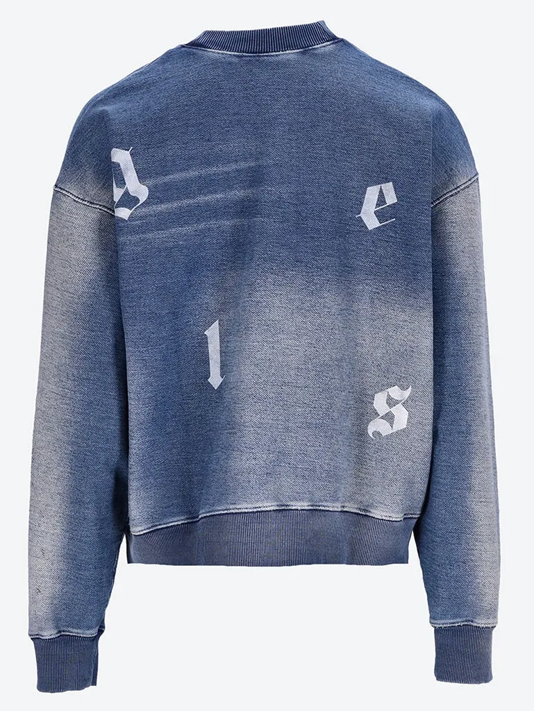 Logo washed crewneck sweater