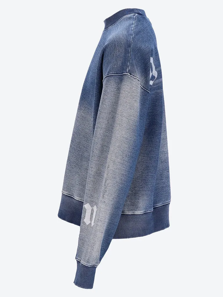 Logo washed crewneck sweater