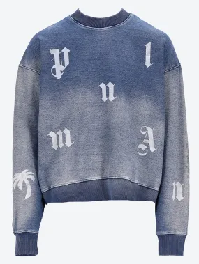 Logo washed crewneck sweater