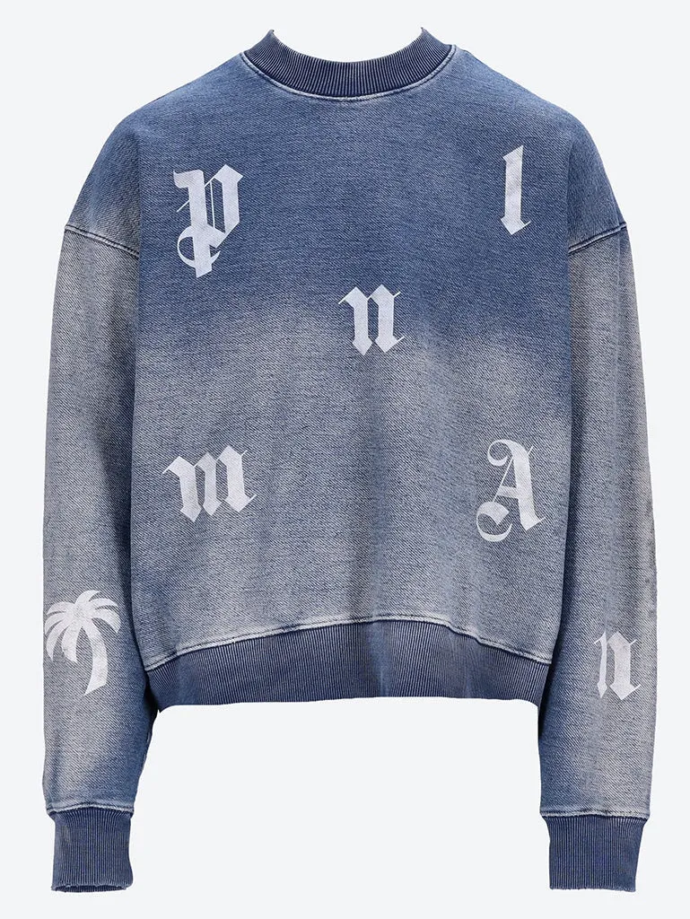 Logo washed crewneck sweater