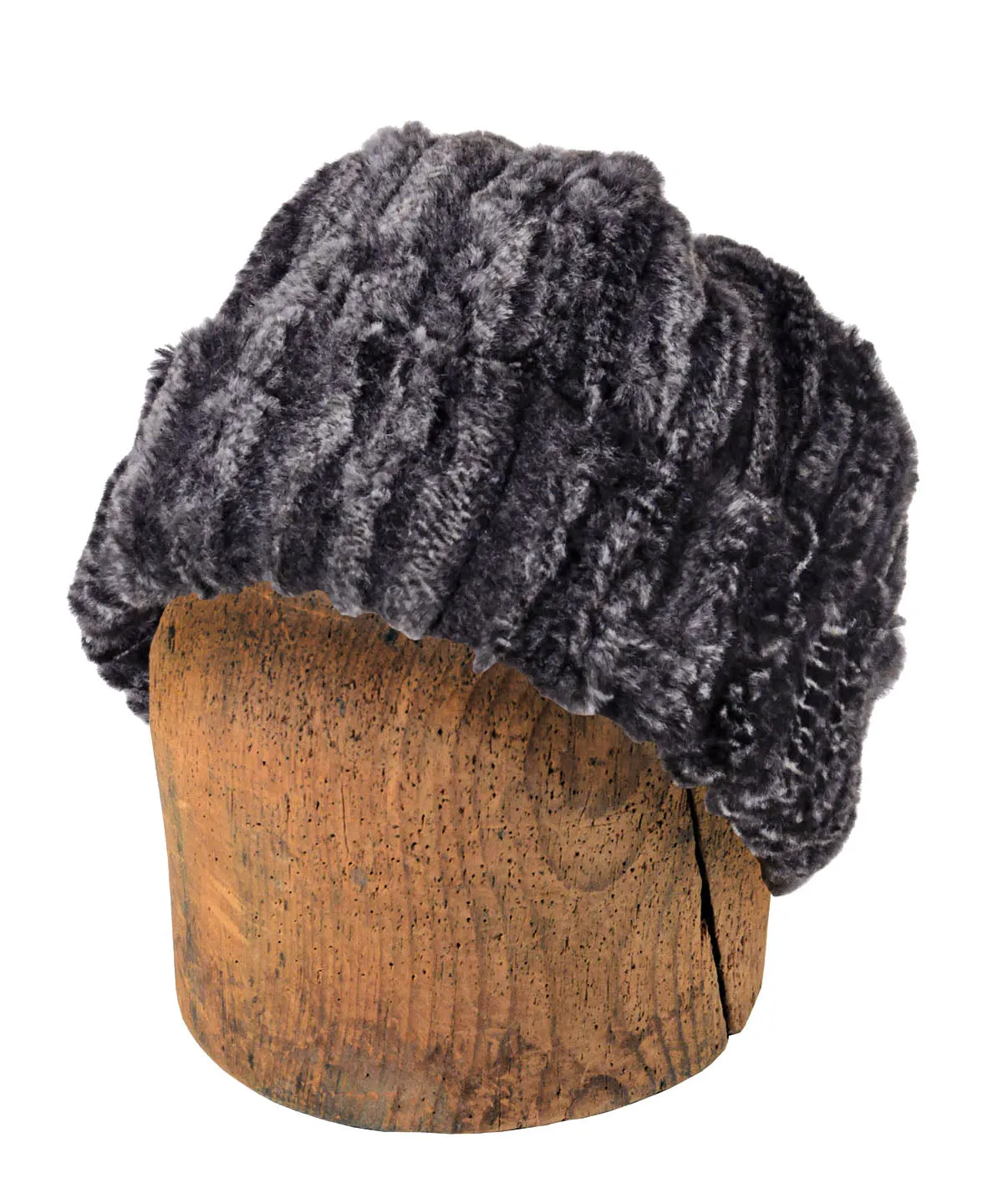 Men's Beanie Hat, Reversible - Luxury Faux Fur in Rattle N Shake