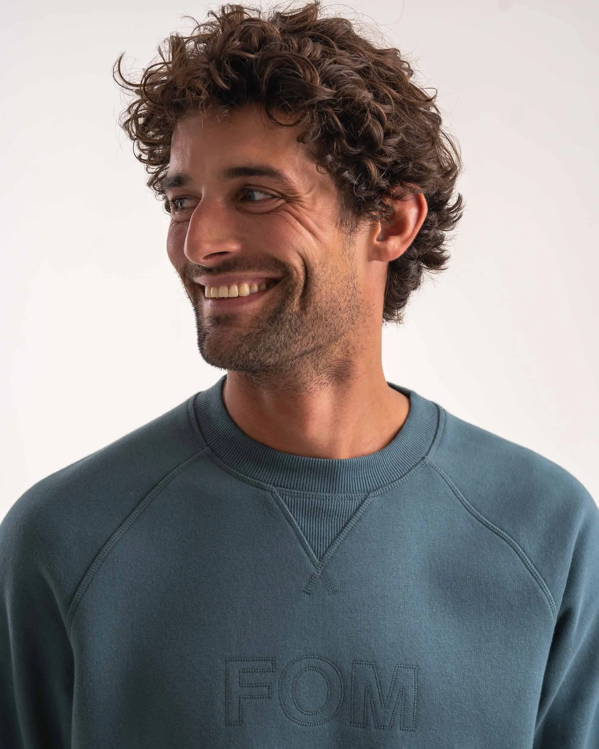 Mens Crew Neck Sweater - Teal