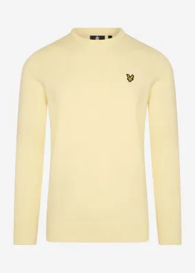 Merino crew jumper - lemon