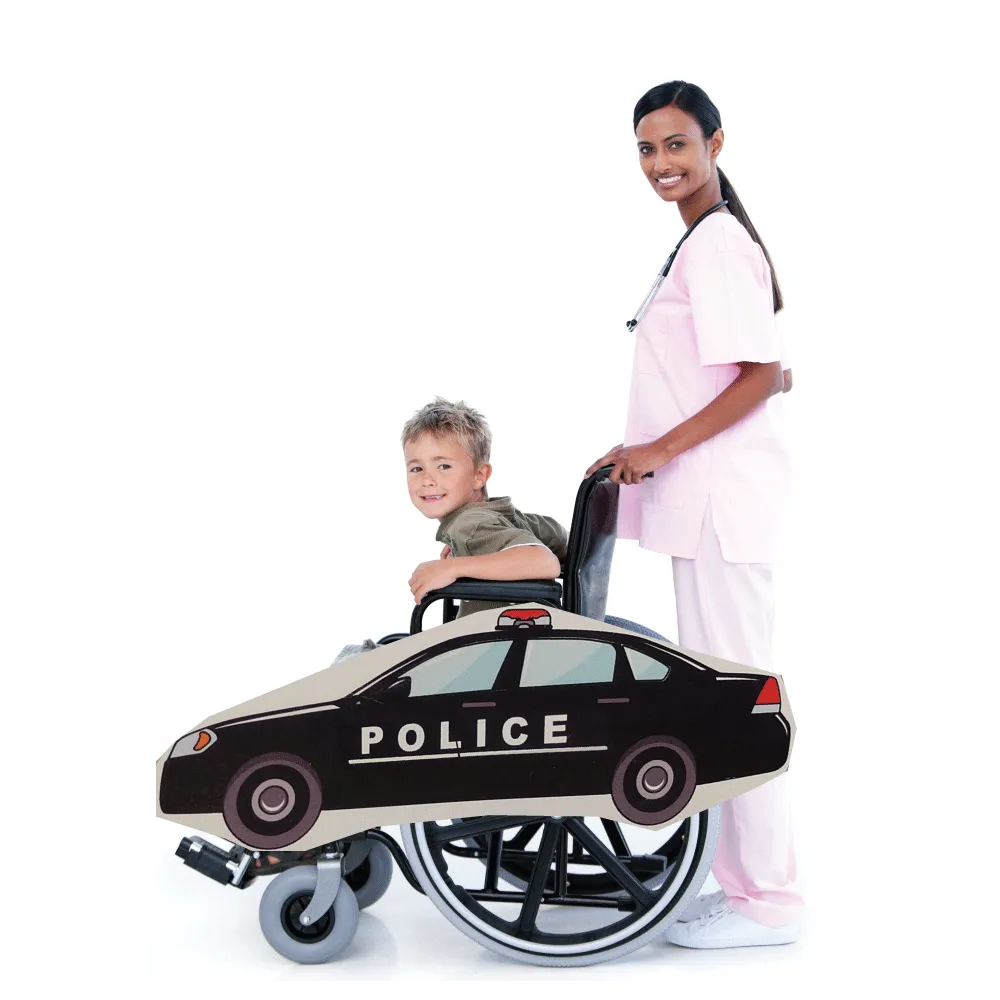 OS Police Car Wheelchair Costume Child's