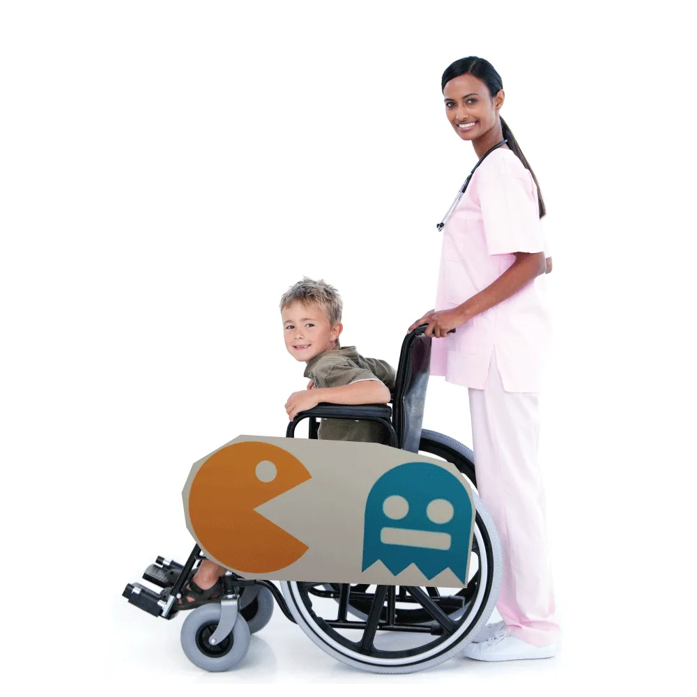Pac gets Ghost Wheelchair Costume Child's