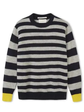 Peregrine Gray Blue Dennis Merino Crew Jumper