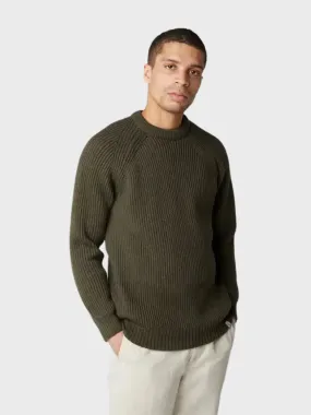 Peregrine Sweater Ford Crew Olive