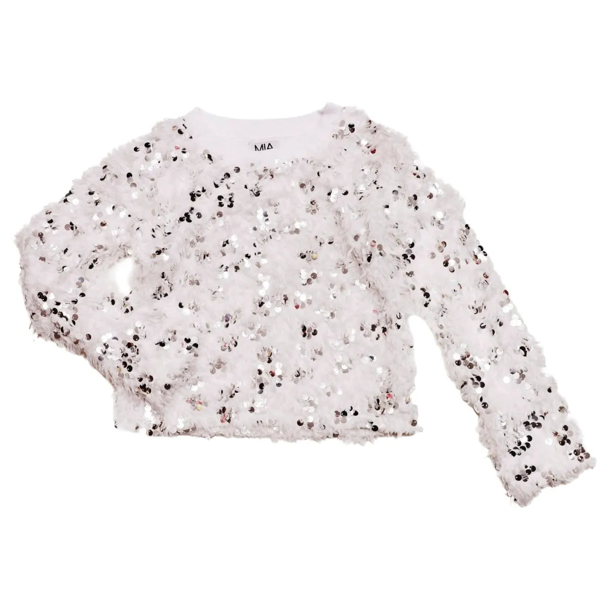 SEQUIN TEXTURED SWEATSHIRT