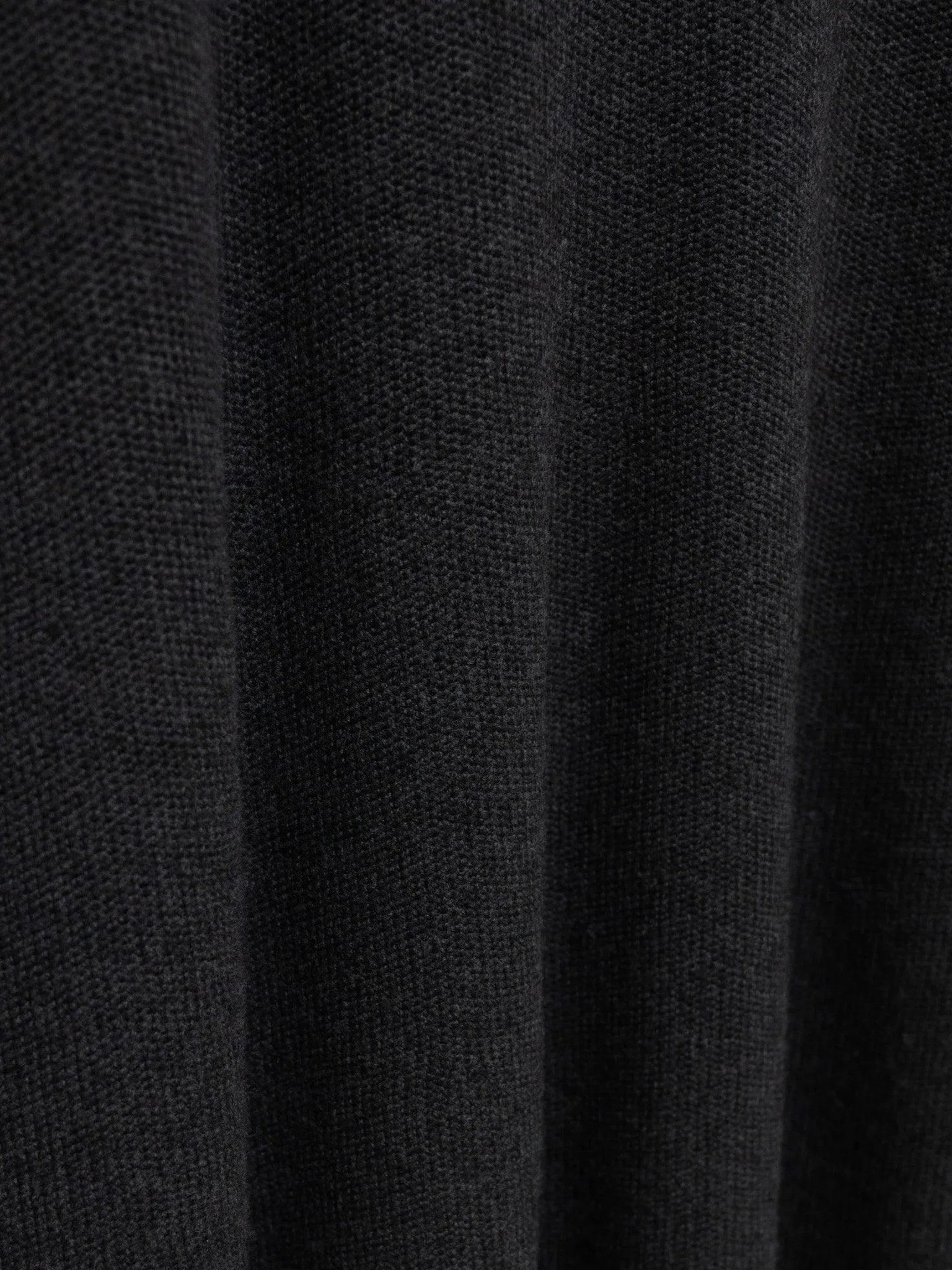Silk Wool Honeycomb Knit Dress - Charcoal