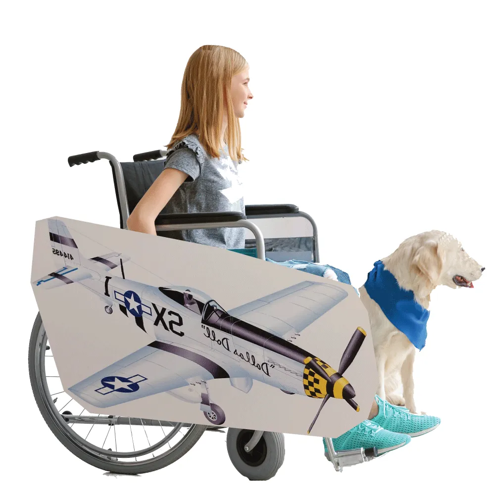 Vintage Fighter Plane Wheelchair Costume Child's