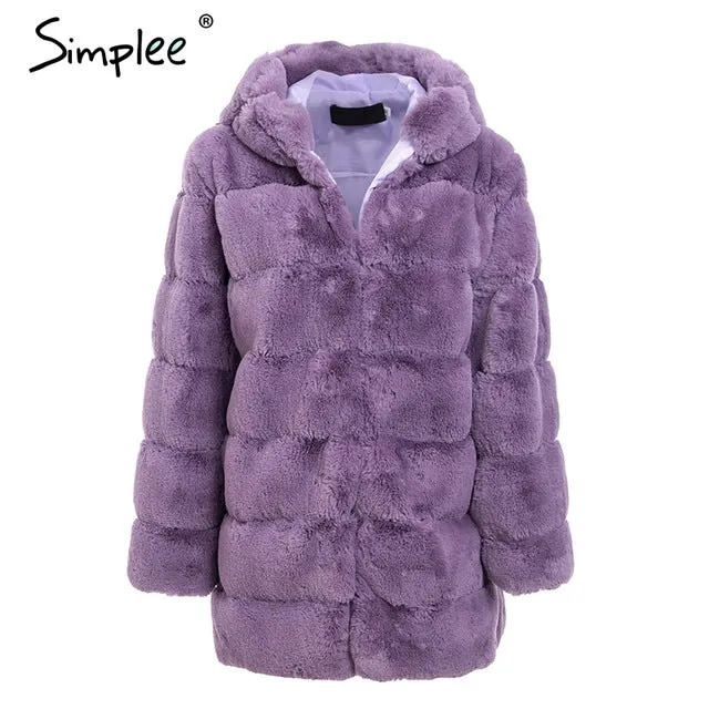 Vintage fluffy hoodie Coat 2019