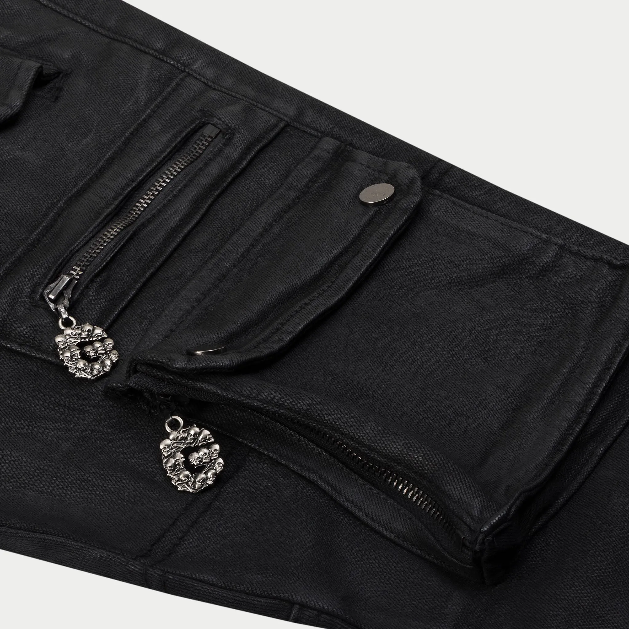 Wax Flare Premium Cargo Pants (Black)