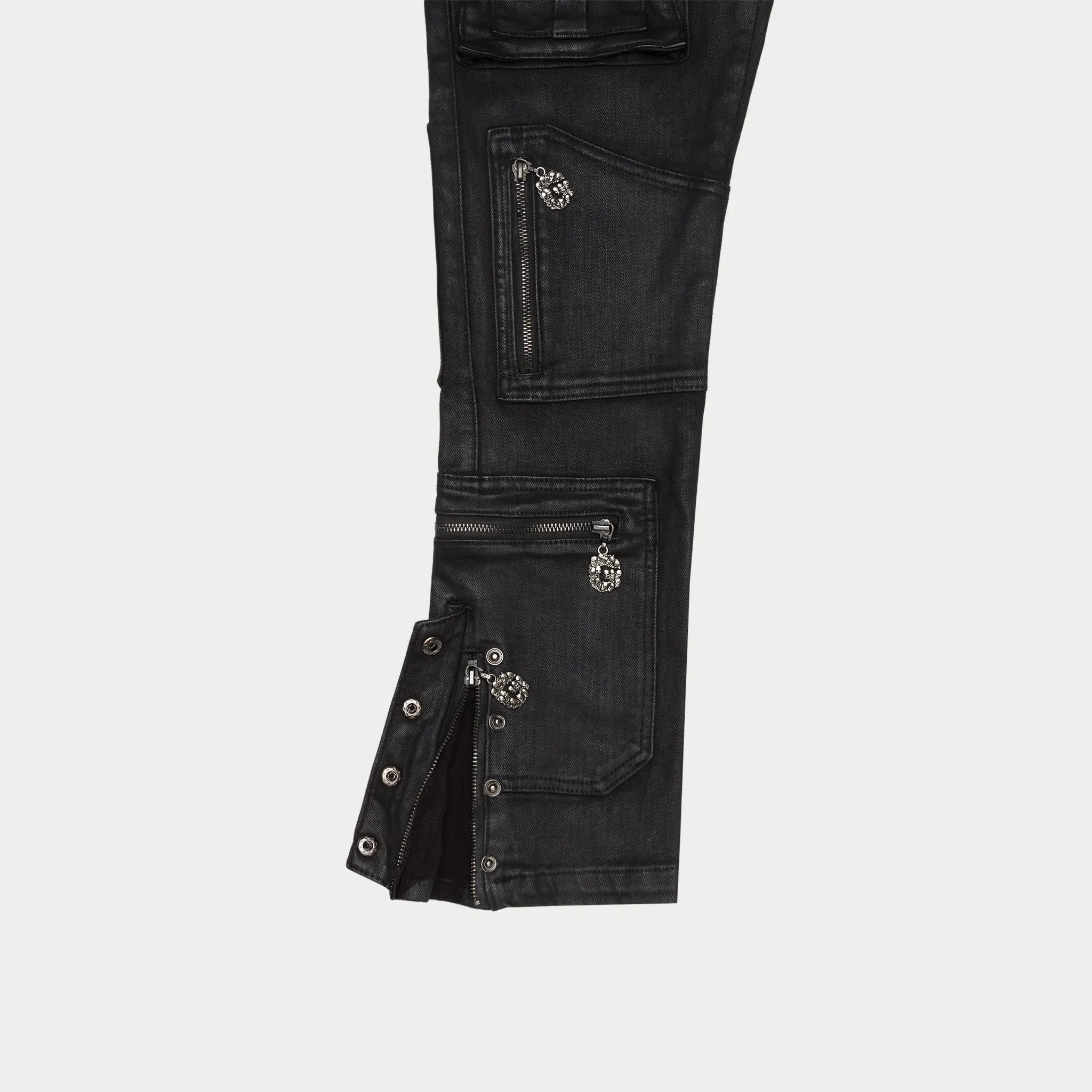 Wax Flare Premium Cargo Pants (Black)
