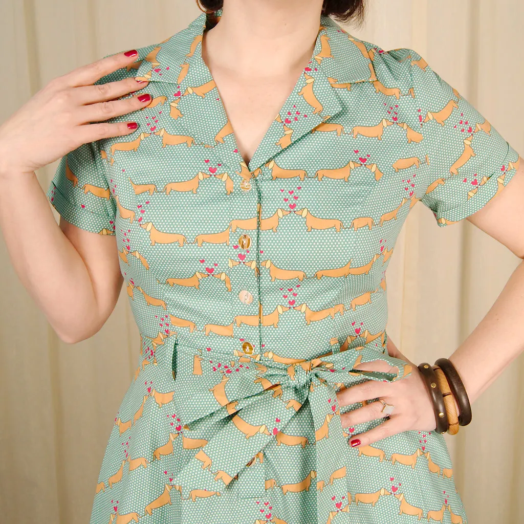 Weiner Dog Love Shirt Dress