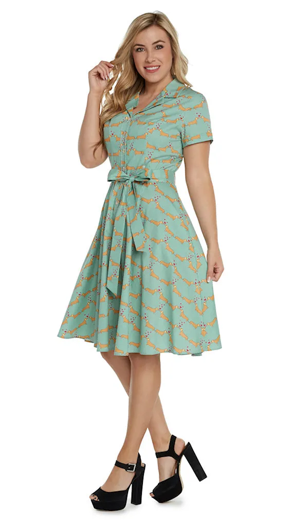 Weiner Dog Love Shirt Dress