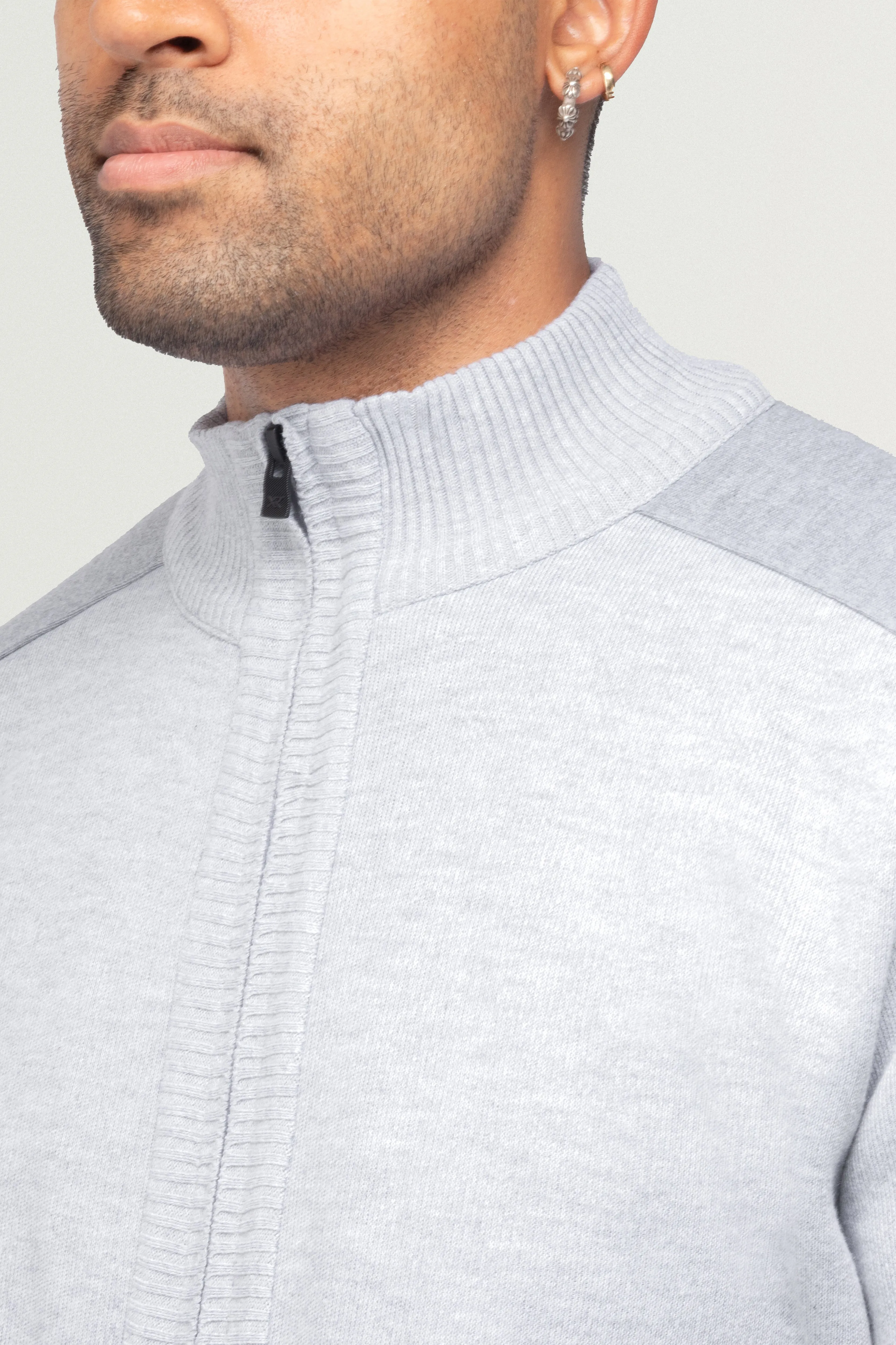 X RAY Men's Zip Up Jacket With Contrast Shoulder Piecing
